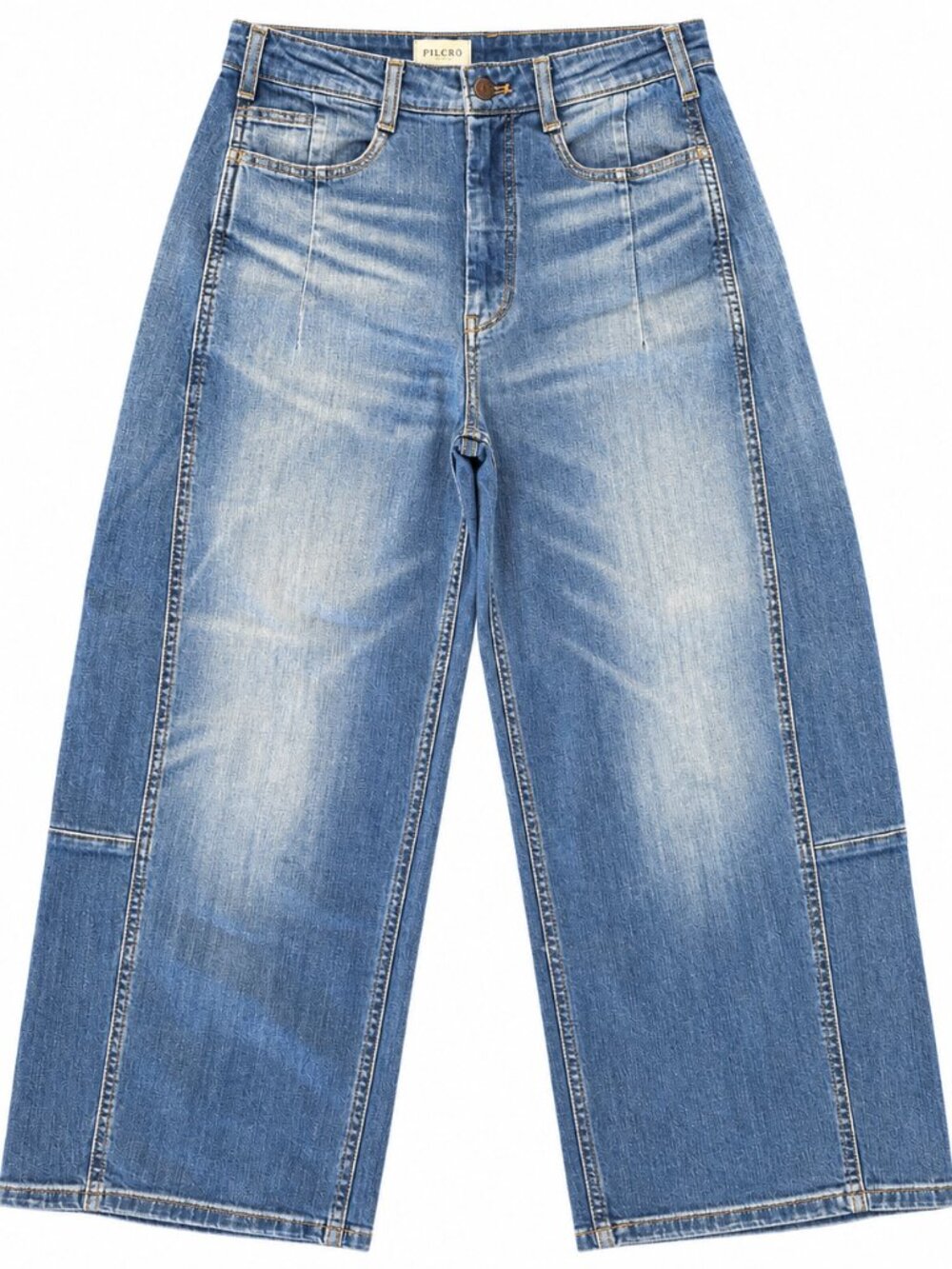 Pilcro Anthropologie Barrel Wide Leg Jeans Size 27 Medium Wash